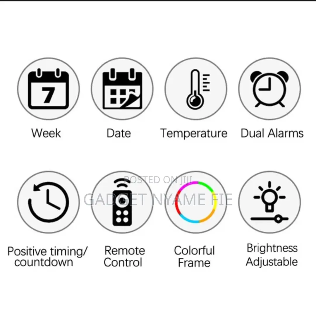 Digital LED Clock With Remote Control