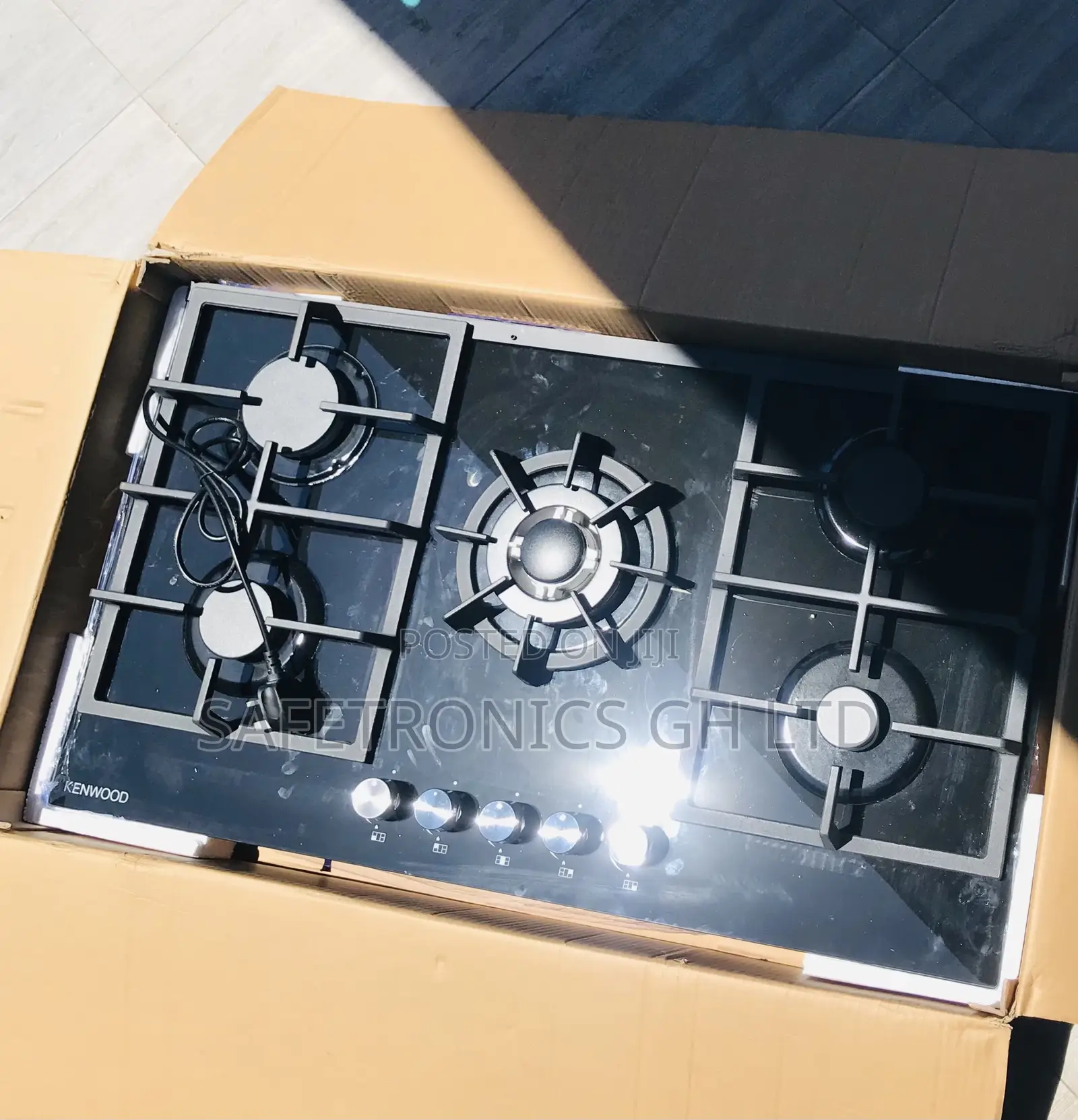 Grab Efficient Black 5 Gas Hobs Kenwood 90cm 