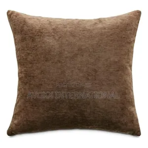 The Smith 20" Square Chenille Pillow Chocolate/ 2 PCS