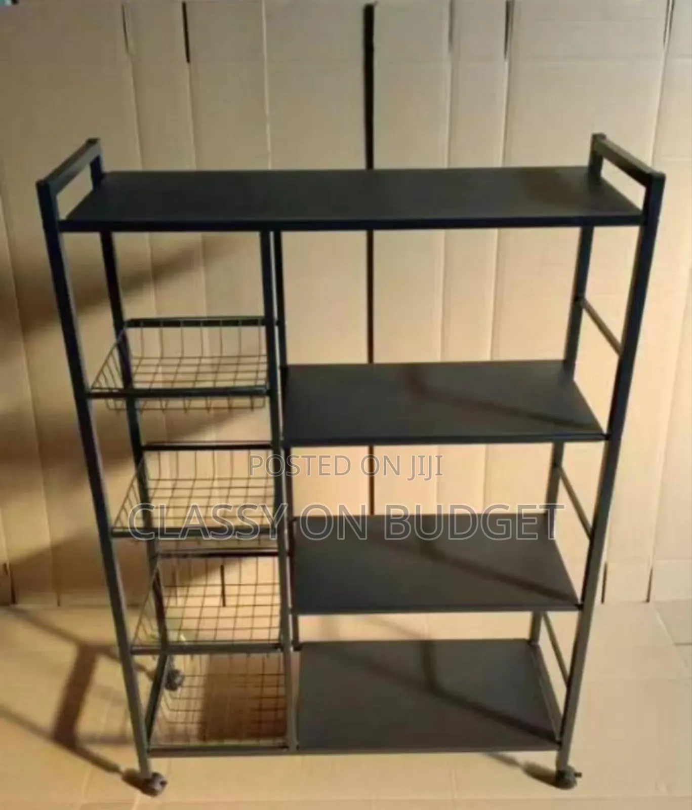 Multipurpose Standing Shelf/ Kitchen Rack With Side Basket