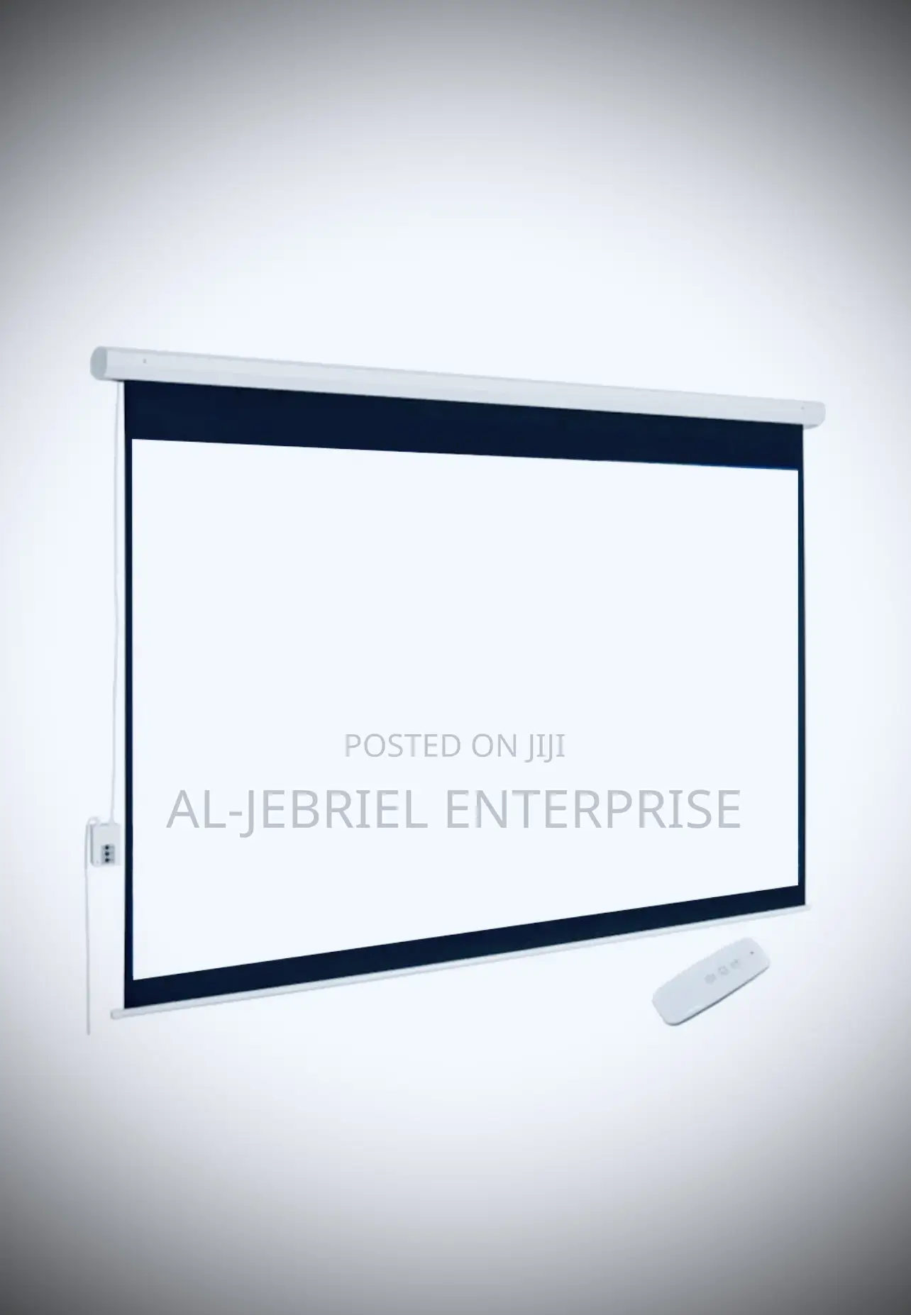 180cm*180cm Electronic Pull Down Projector Screen + Remote