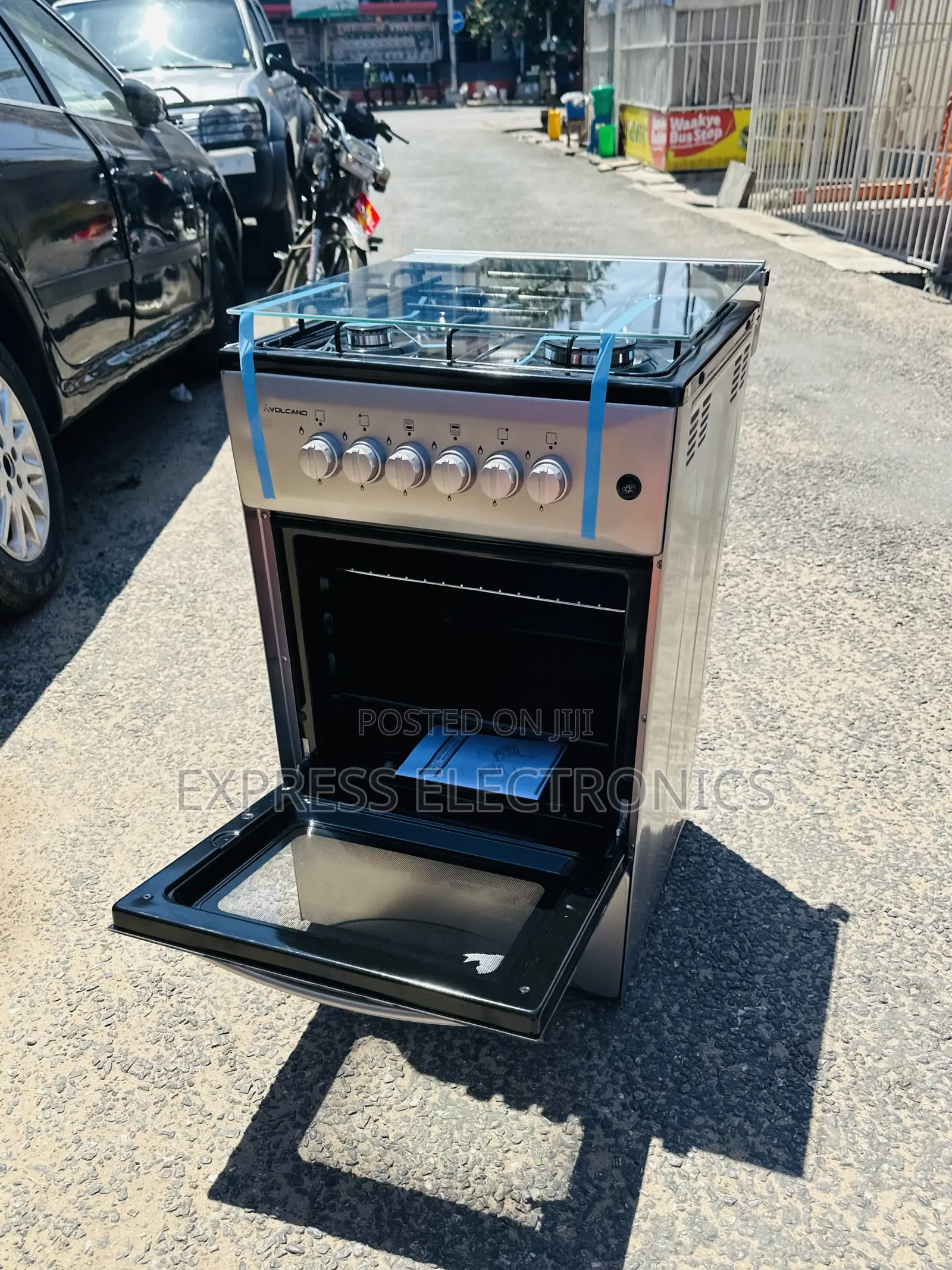 Stylish Look  Grey Color Volcano 4burner 50/50