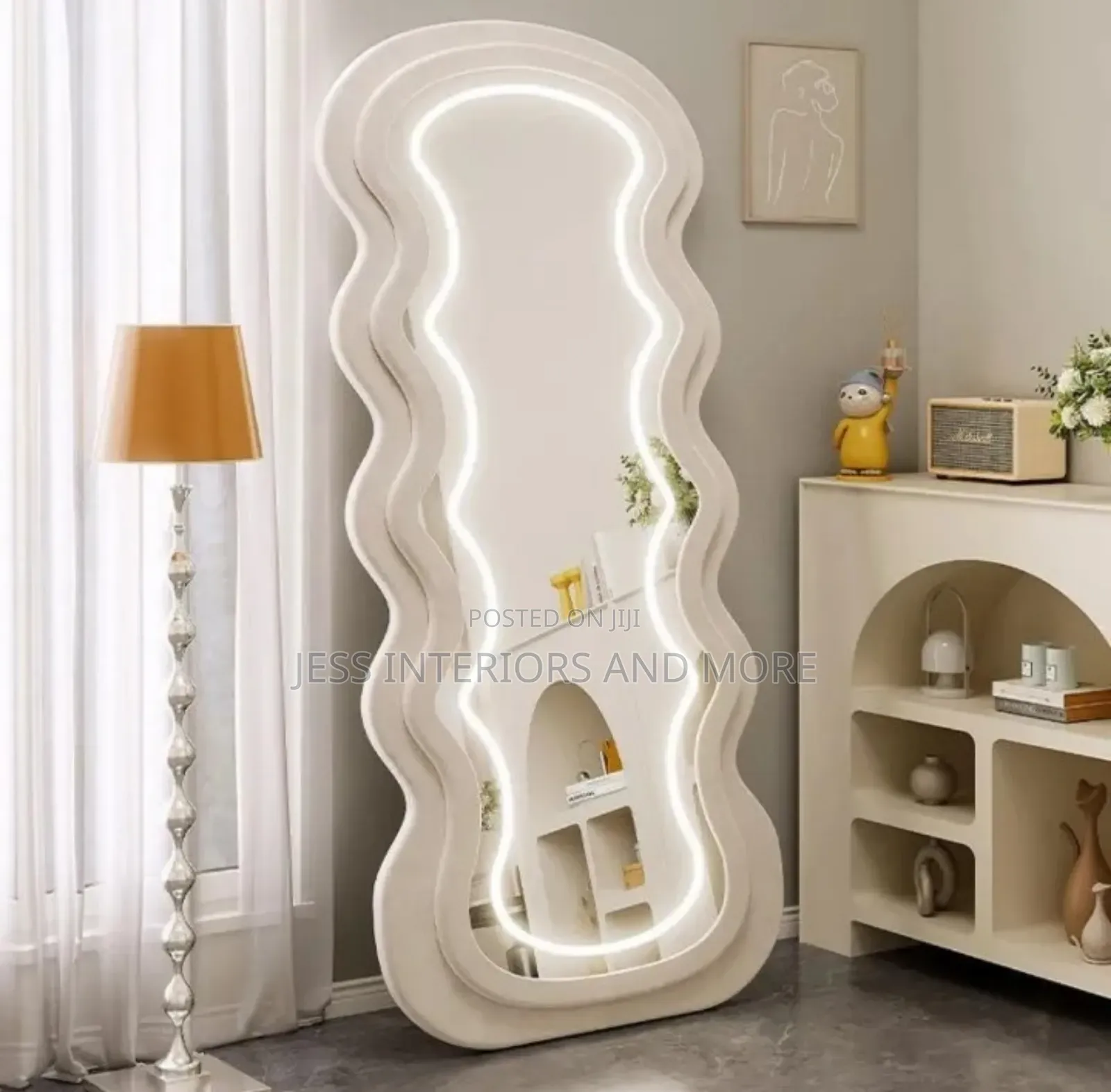 Mirror With Led Lights (White)