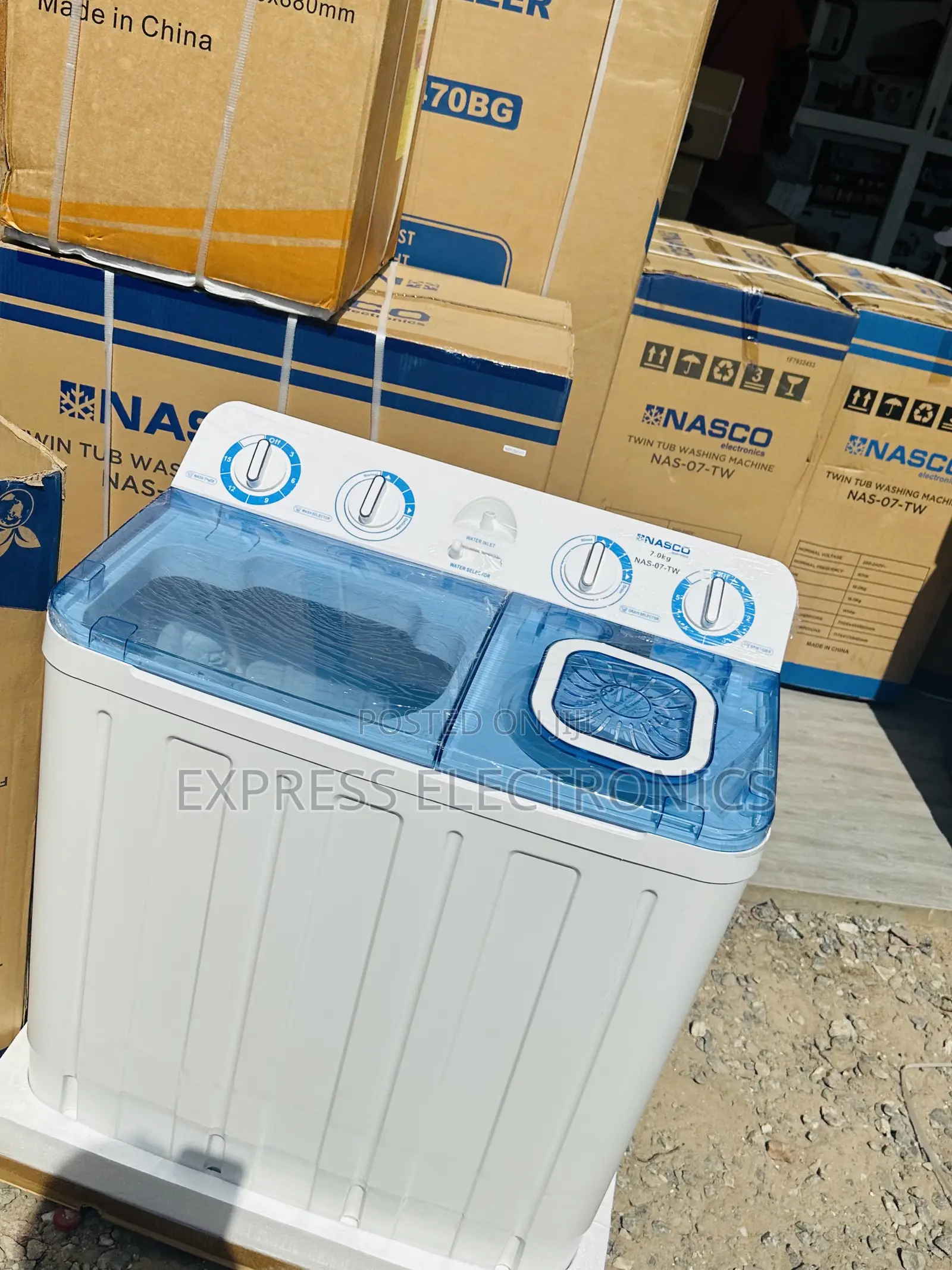 Wash and Spin Dry Washing Machine 7kg Nasco