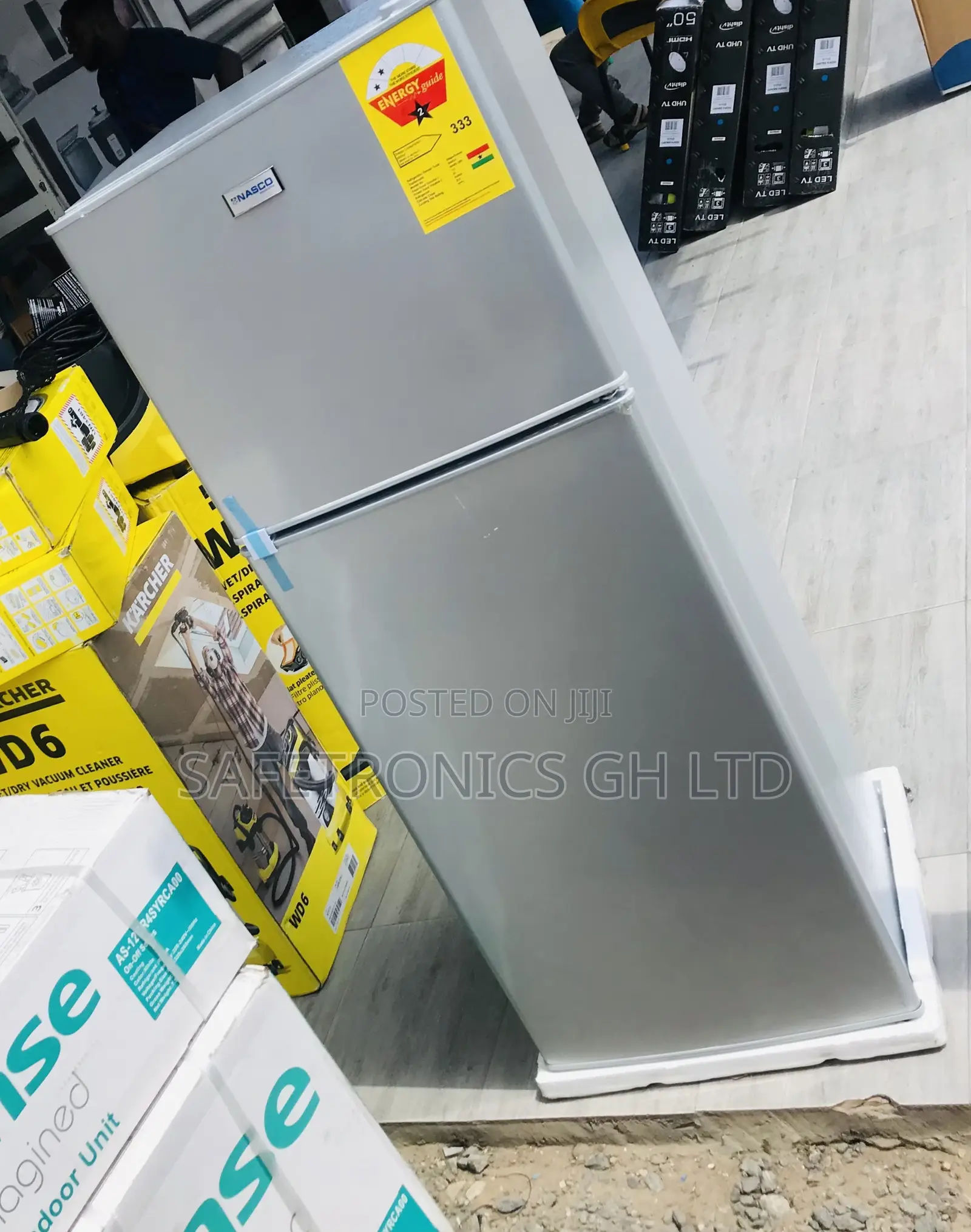 New Nasf2-13fl Doubledoor Top Mount Nasco Gray Fridge