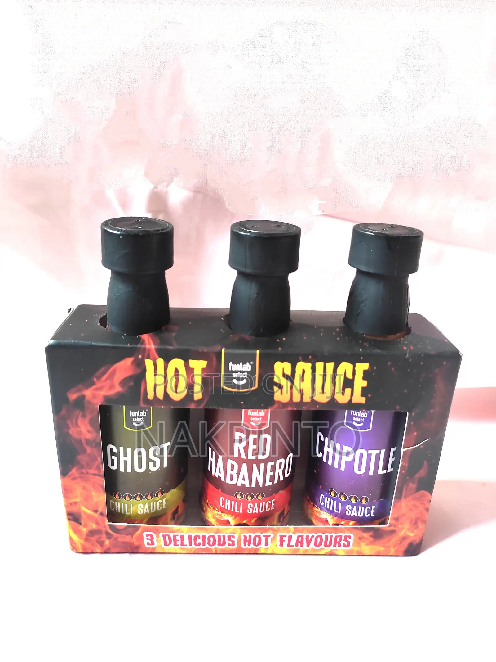 Hot Chili Sauce. 3 Delicious Hot Flavours. Red Habanero