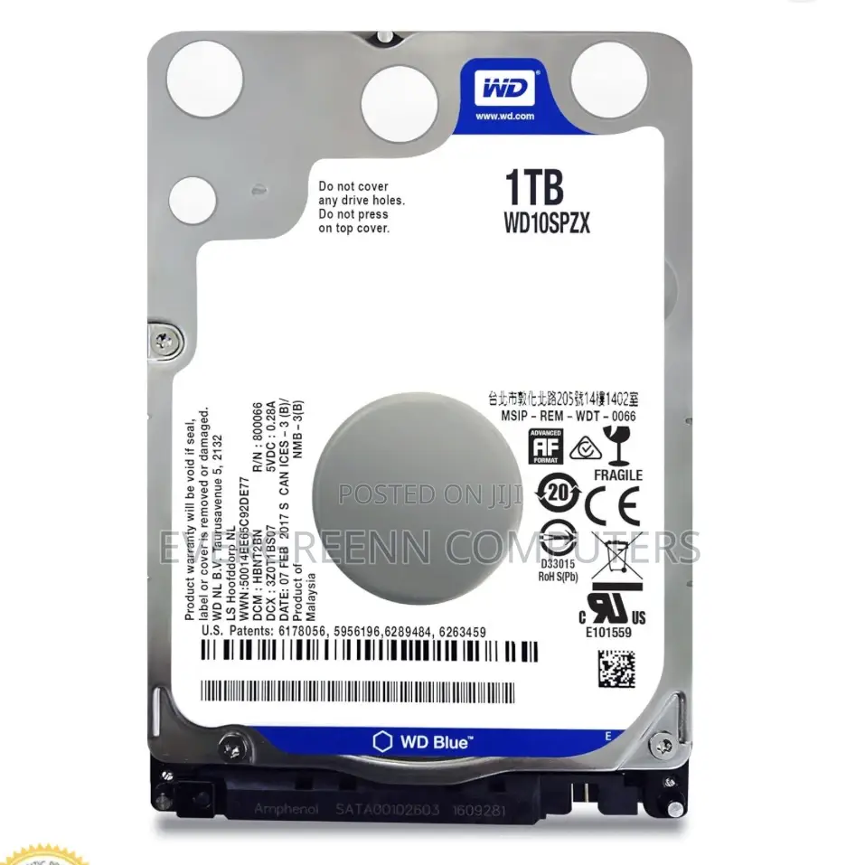 1tb Wd Laptop Hard Drive, Compatible With Every Brand.
