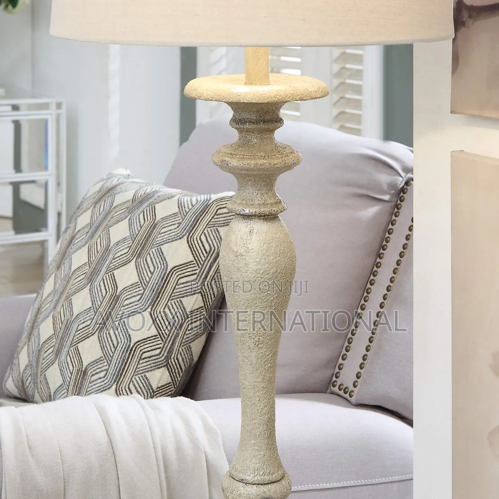 Crestview Collection AVP448GYSNG 60" Floor LAMP White