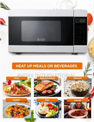 COMMERCIAL CHEF 0.9 Cu Ft Microwave With 10 Power Levels,