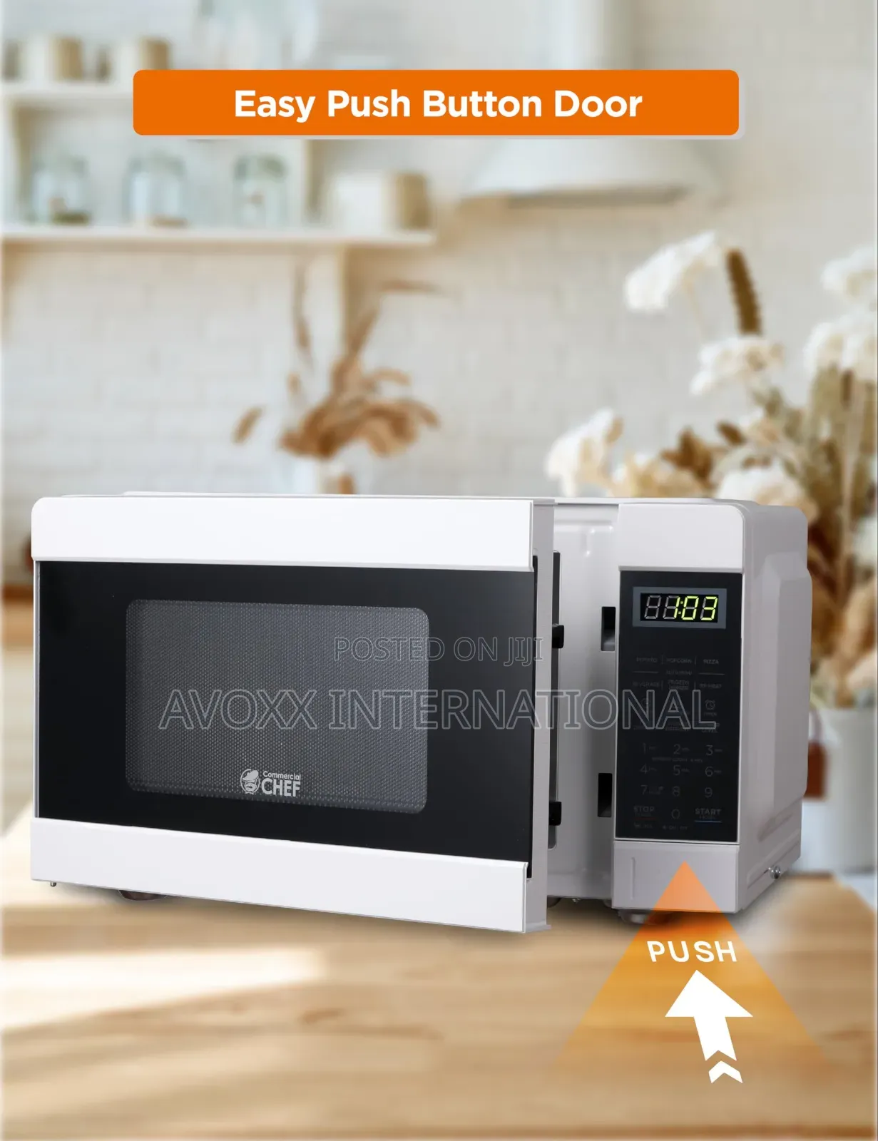 COMMERCIAL CHEF 0.9 Cu Ft Microwave With 10 Power Levels,
