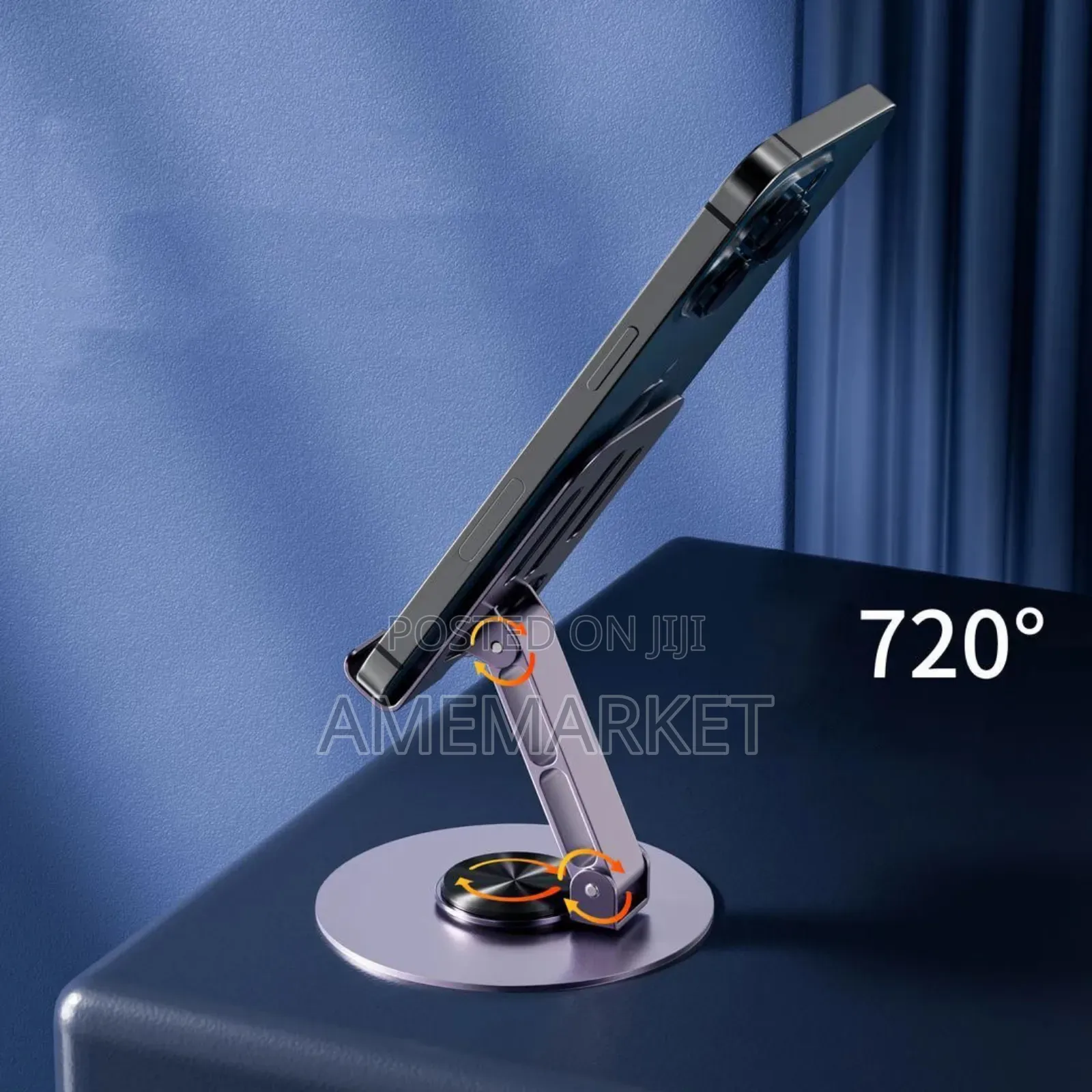 360 Rotating Metal Desktop Phone Tablet Holder iPad Stand