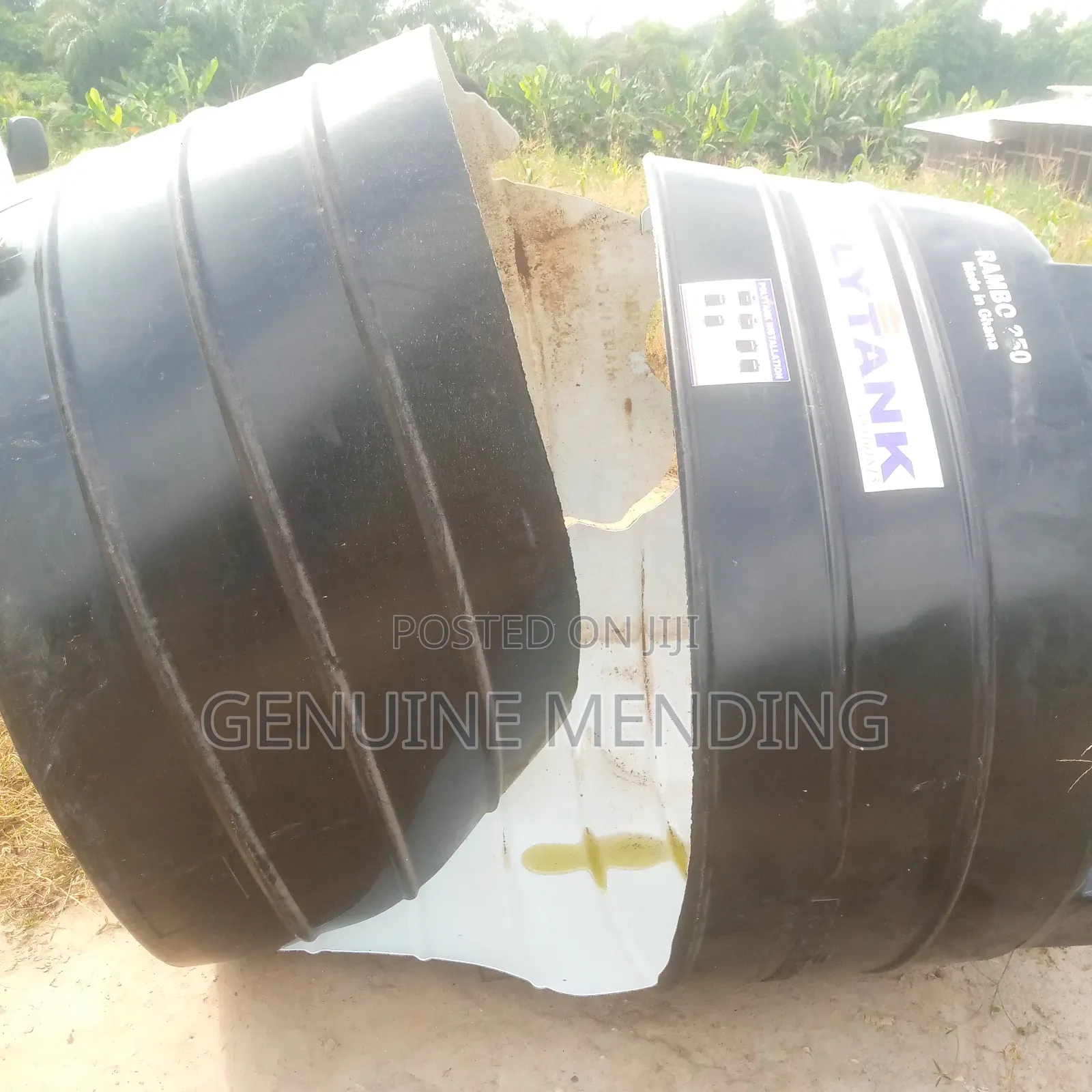 Complete Damaged Polytank