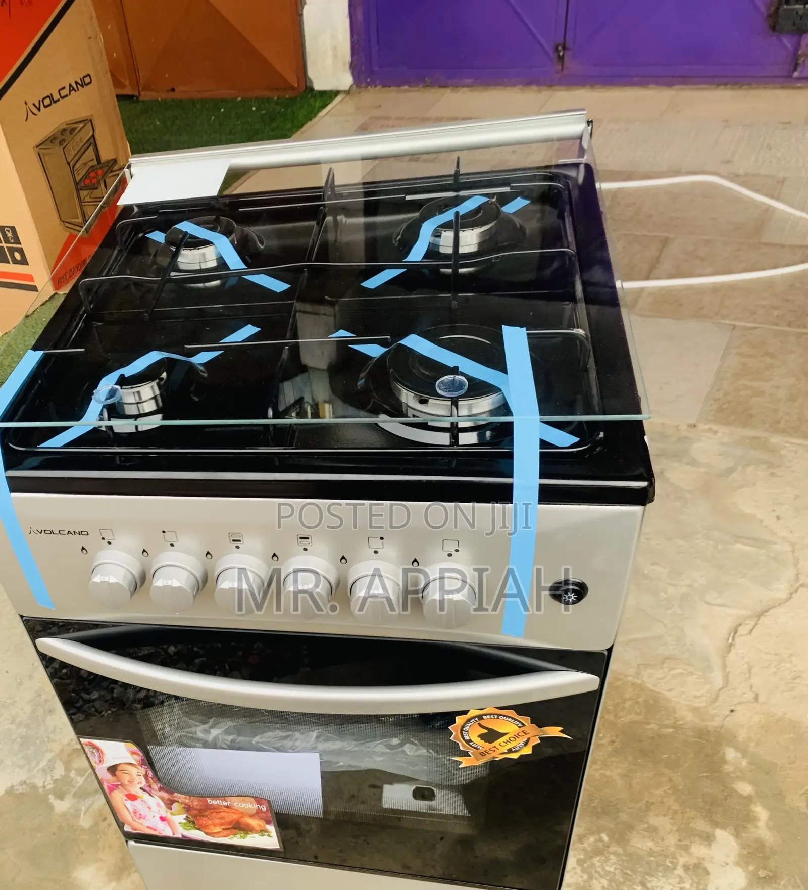 Lovely Volcano Gas Oven 4 Burner With Grill.