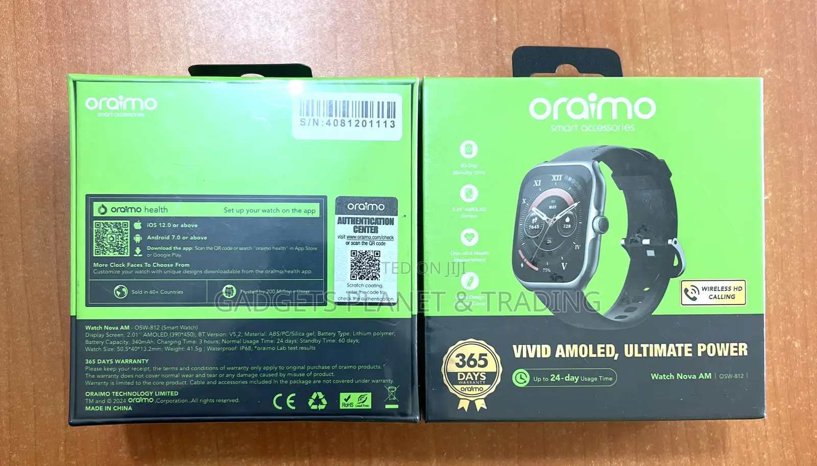 Oraimo Nova Am 2.01" Amoled Screen Smart Watch | Osw-812