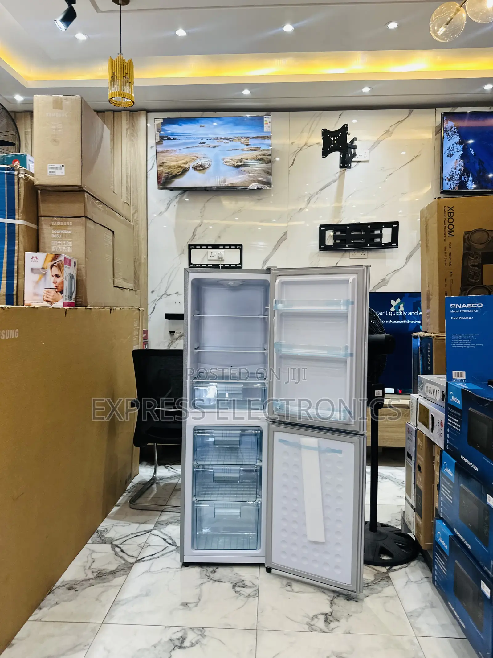 Elegant Design Double Door Nasco Nas-20fl Grey