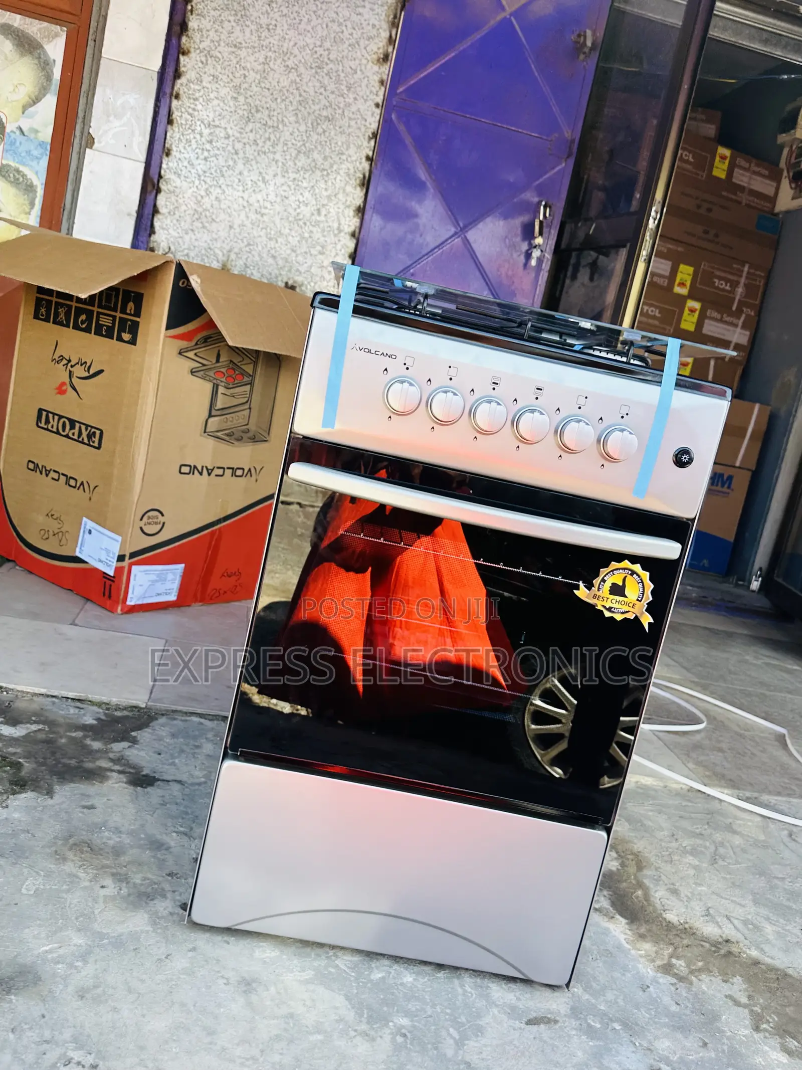 Grey Color Gas Electric 2+2 Stow Oven
