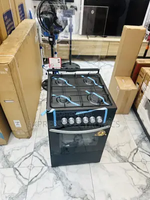Black 50/50 Stove Gas Cooker Oven