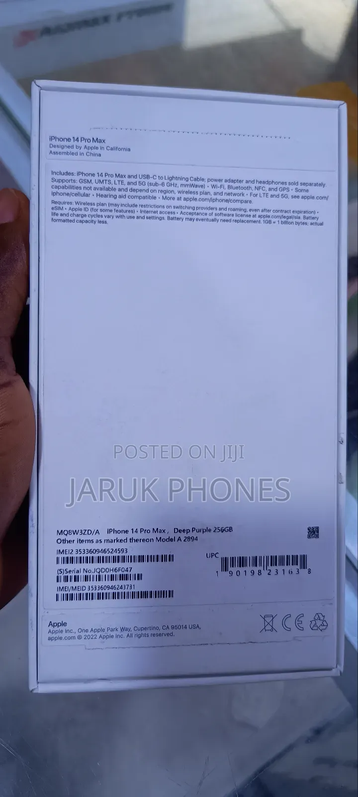 New Apple iPhone 14 Pro Max 256 GB Purple