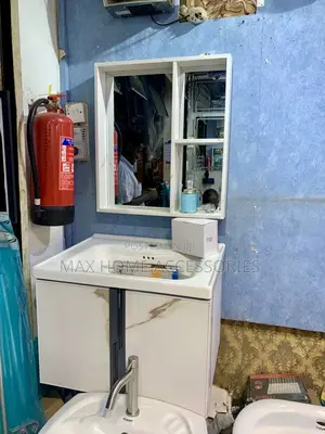 White Cabinet Basin