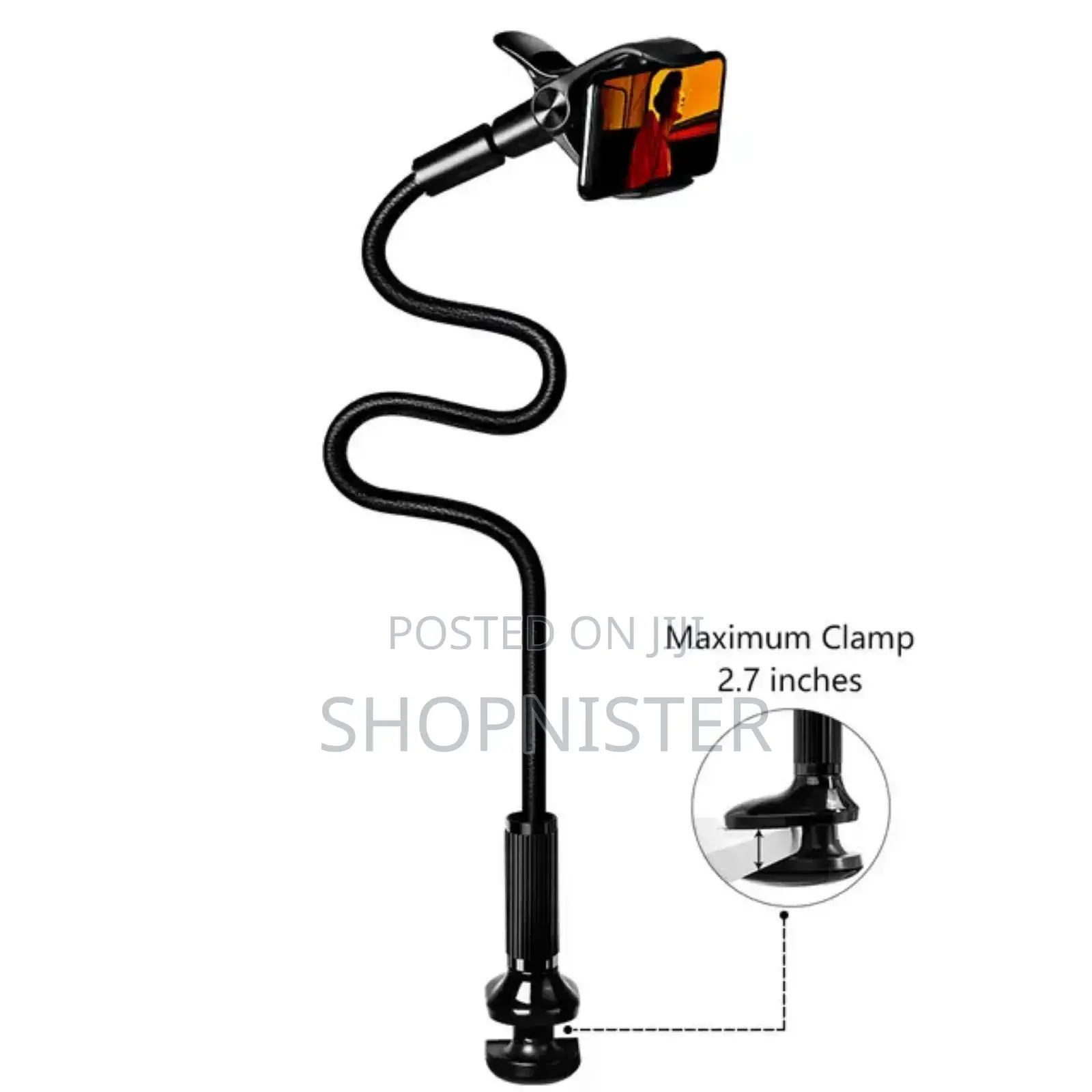 Flexible Phone Holder Strong Black