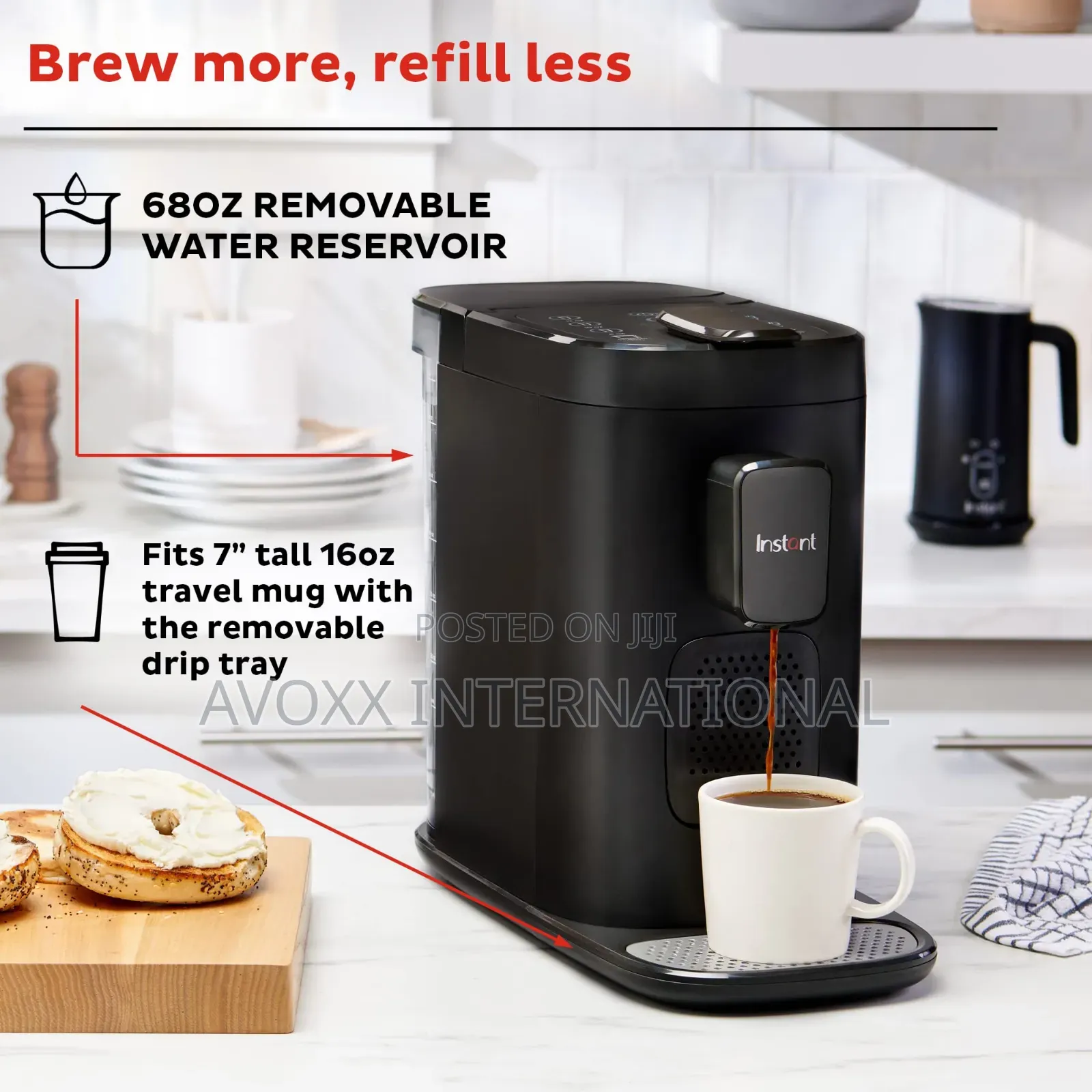 Instant Pot 3-in-1 Espresso, K-Cup Pod Ground Coffee Maker
