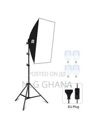 Soft Box Diffuser E27 LED Light Bulb Light Stand Tripod Pu50