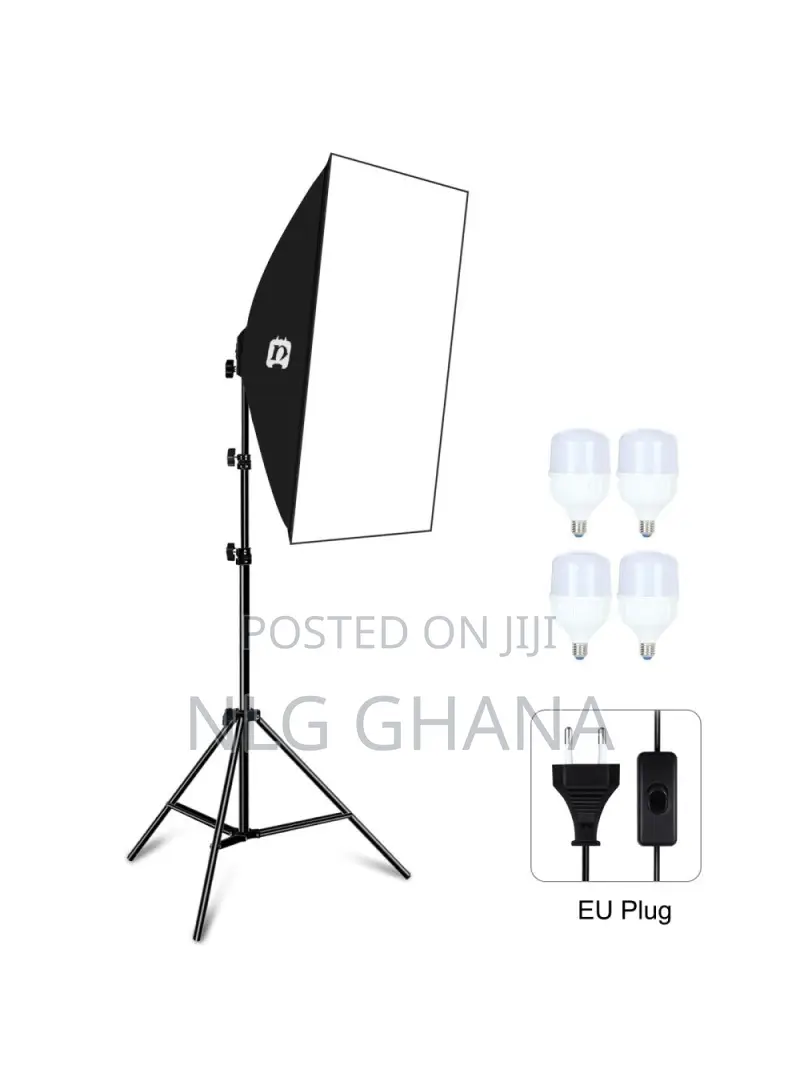 Soft Box Diffuser E27 LED Light Bulb Light Stand Tripod Pu50