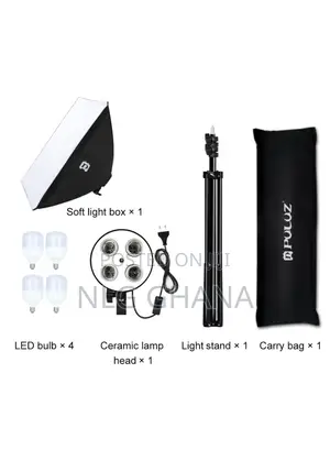 Soft Box Diffuser E27 LED Light Bulb Light Stand Tripod Pu50