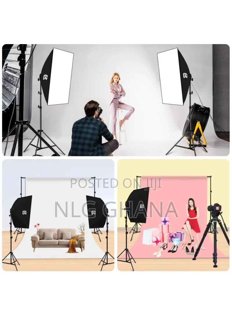 Soft Box Diffuser E27 LED Light Bulb Light Stand Tripod Pu50
