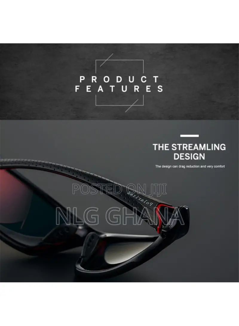 Polarized Anti-Uv Sunglasses P21 - Black / Red