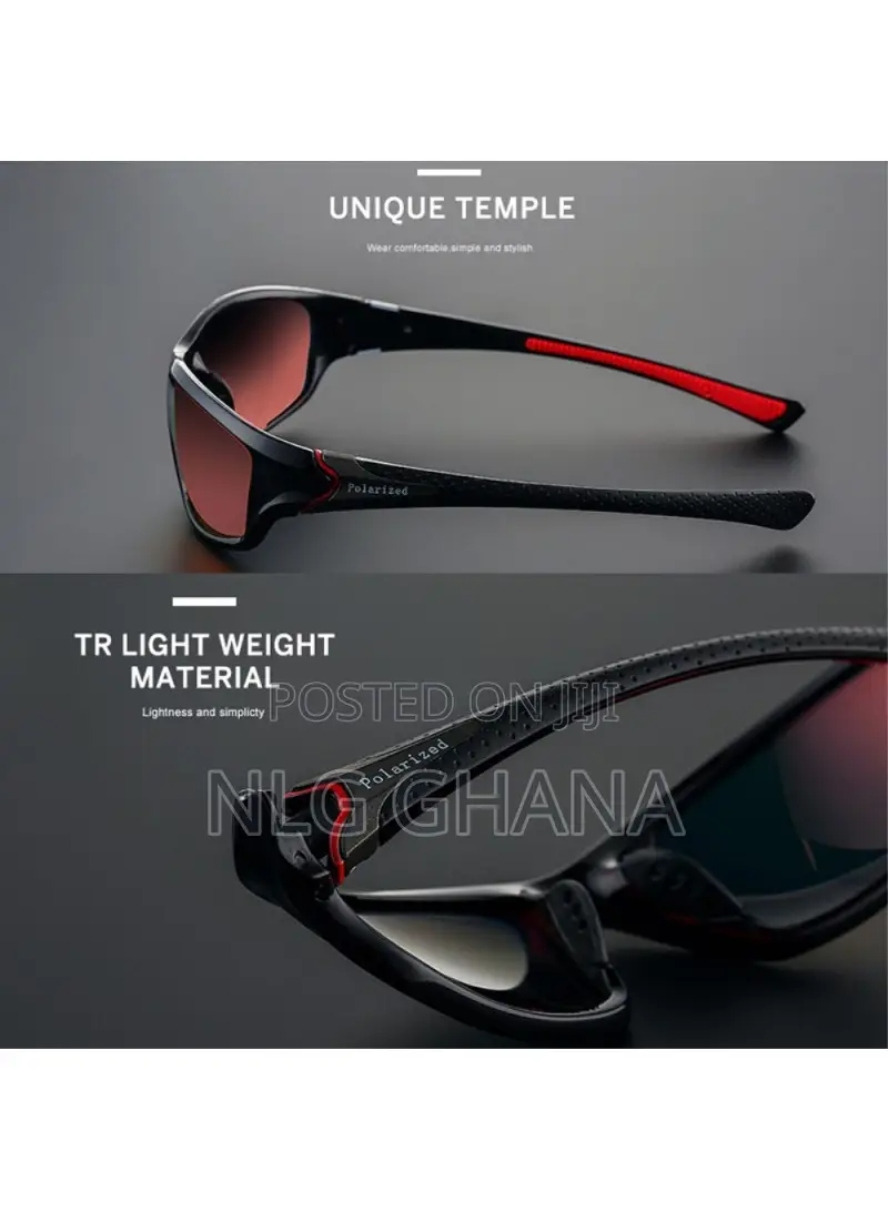 Polarized Anti-Uv Sunglasses P21 - Black / Red