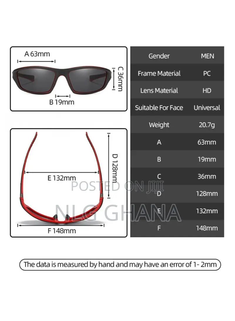 Polarized Anti-Uv Sunglasses P21 - Black / Red