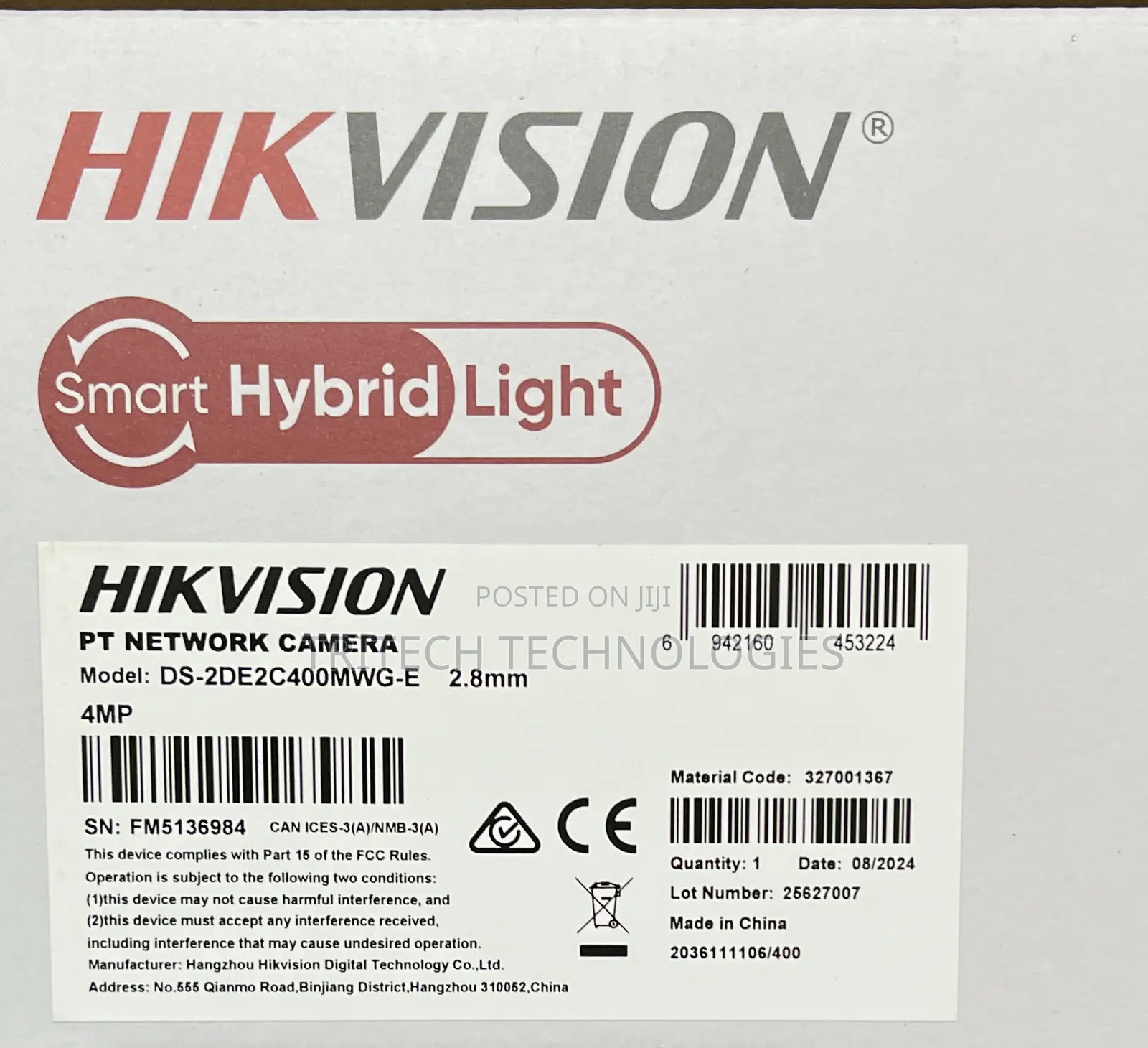 Hikvision 4mp Outdoor Smart Hybrid-Light Pt Network Camera