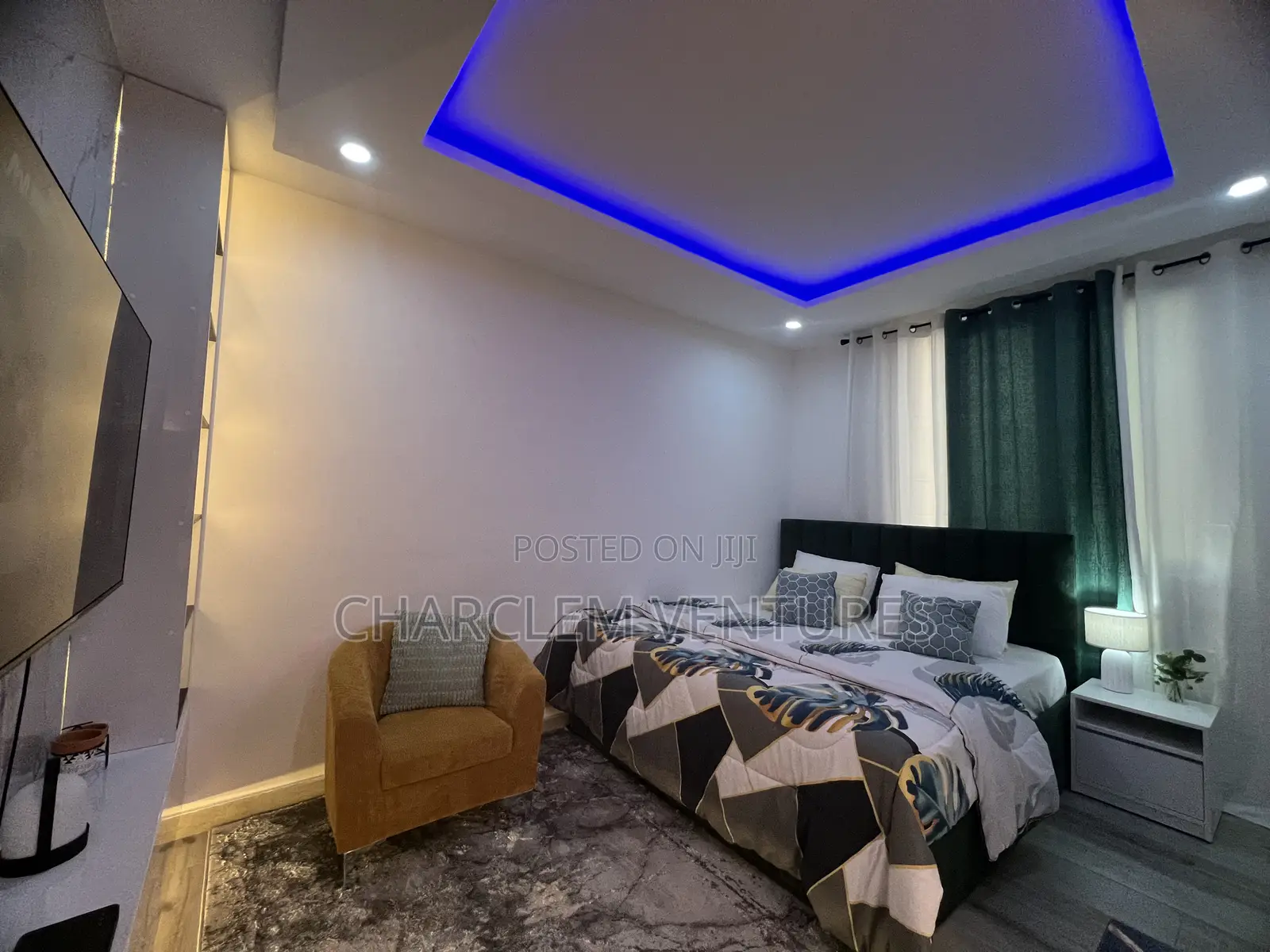 Furnished 1bdrm Apartment in Charclem Ventures, Ashaley Botwe for rent