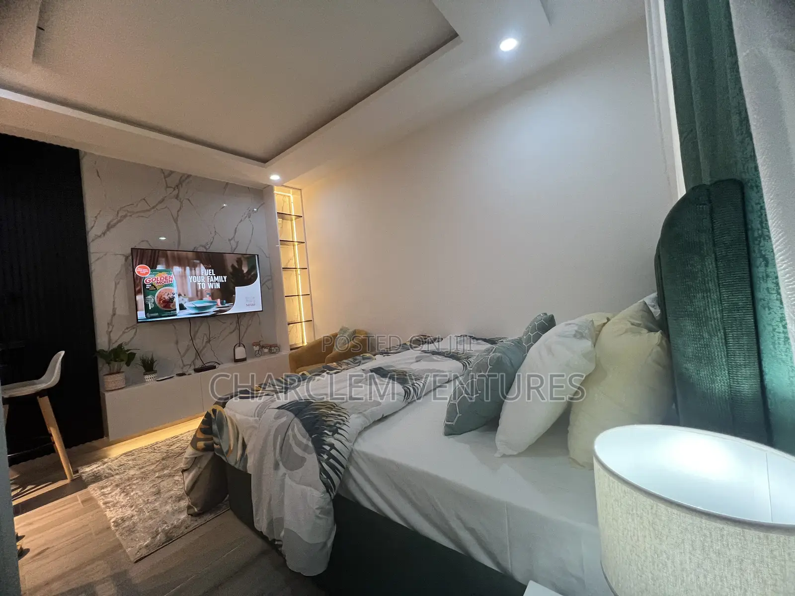 Furnished 1bdrm Apartment in Charclem Ventures, Ashaley Botwe for rent