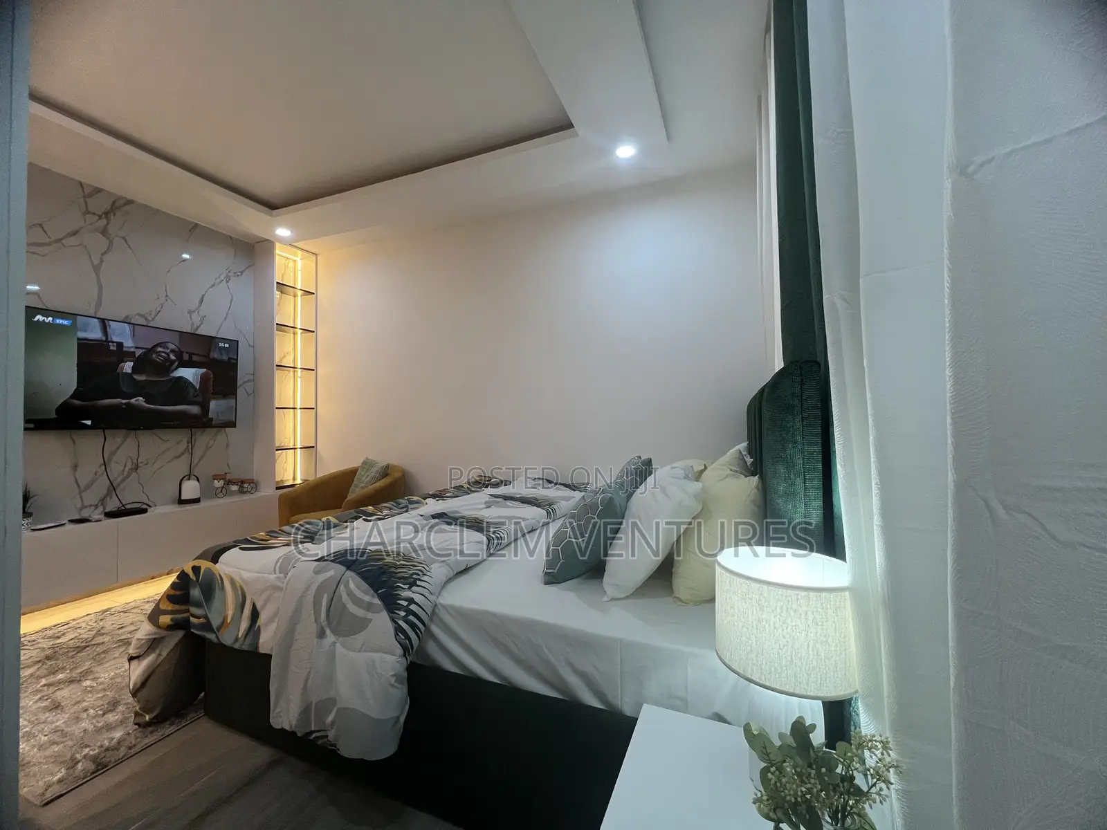 Furnished 1bdrm Apartment in Charclem Ventures, Ashaley Botwe for rent