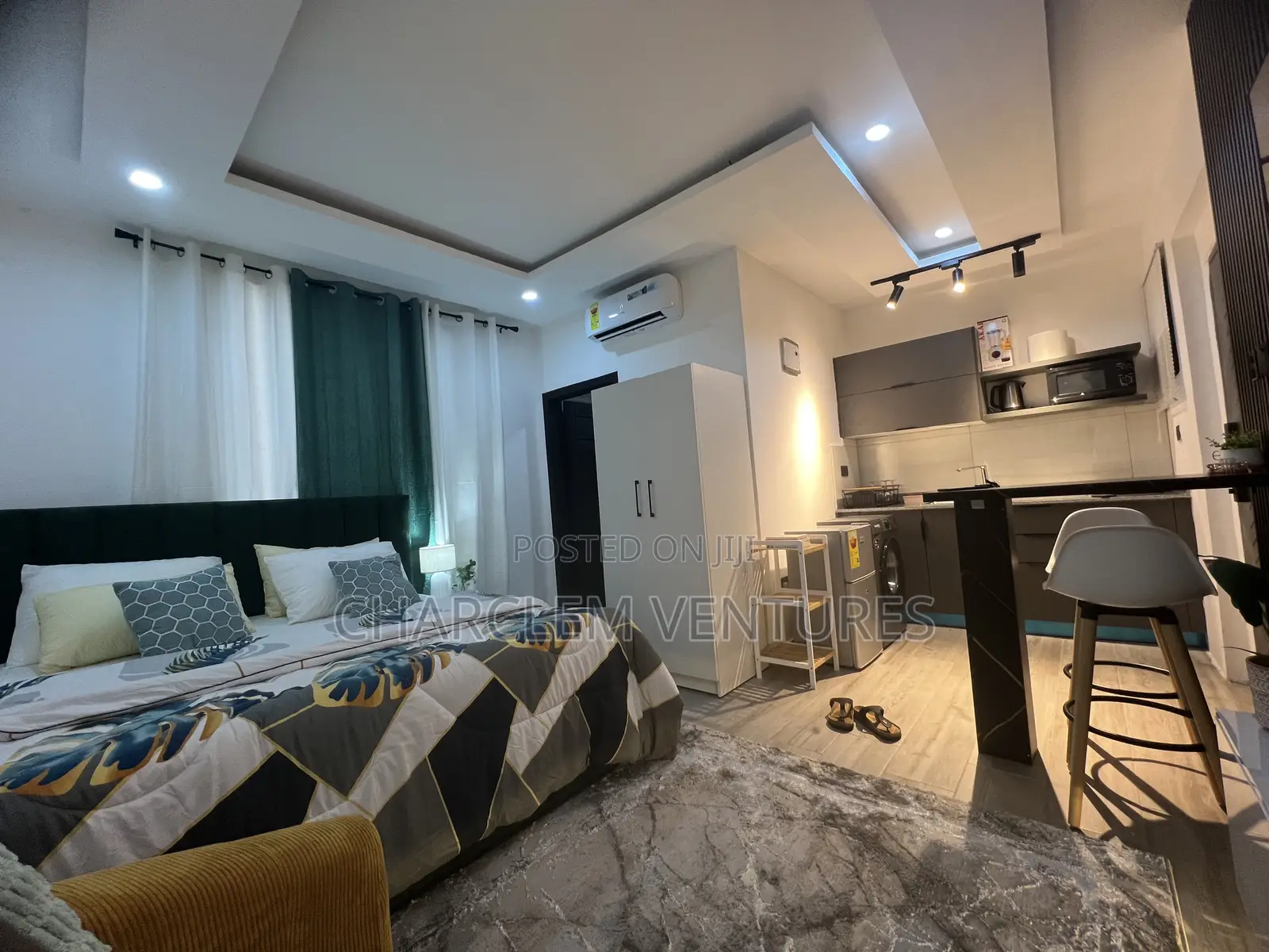 Furnished 1bdrm Apartment in Charclem Ventures, Ashaley Botwe for rent