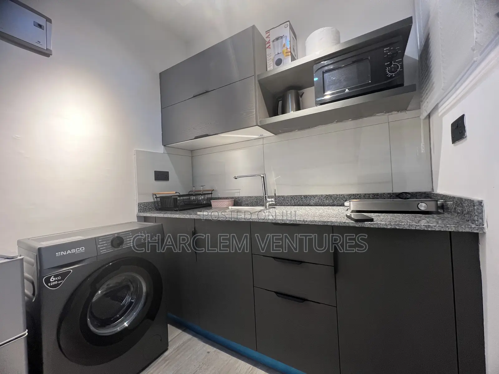 Furnished 1bdrm Apartment in Charclem Ventures, Ashaley Botwe for rent