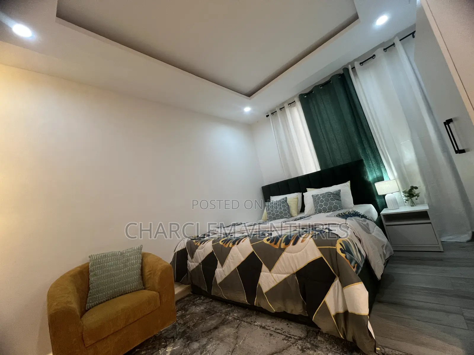 Furnished 1bdrm Apartment in Charclem Ventures, Ashaley Botwe for rent
