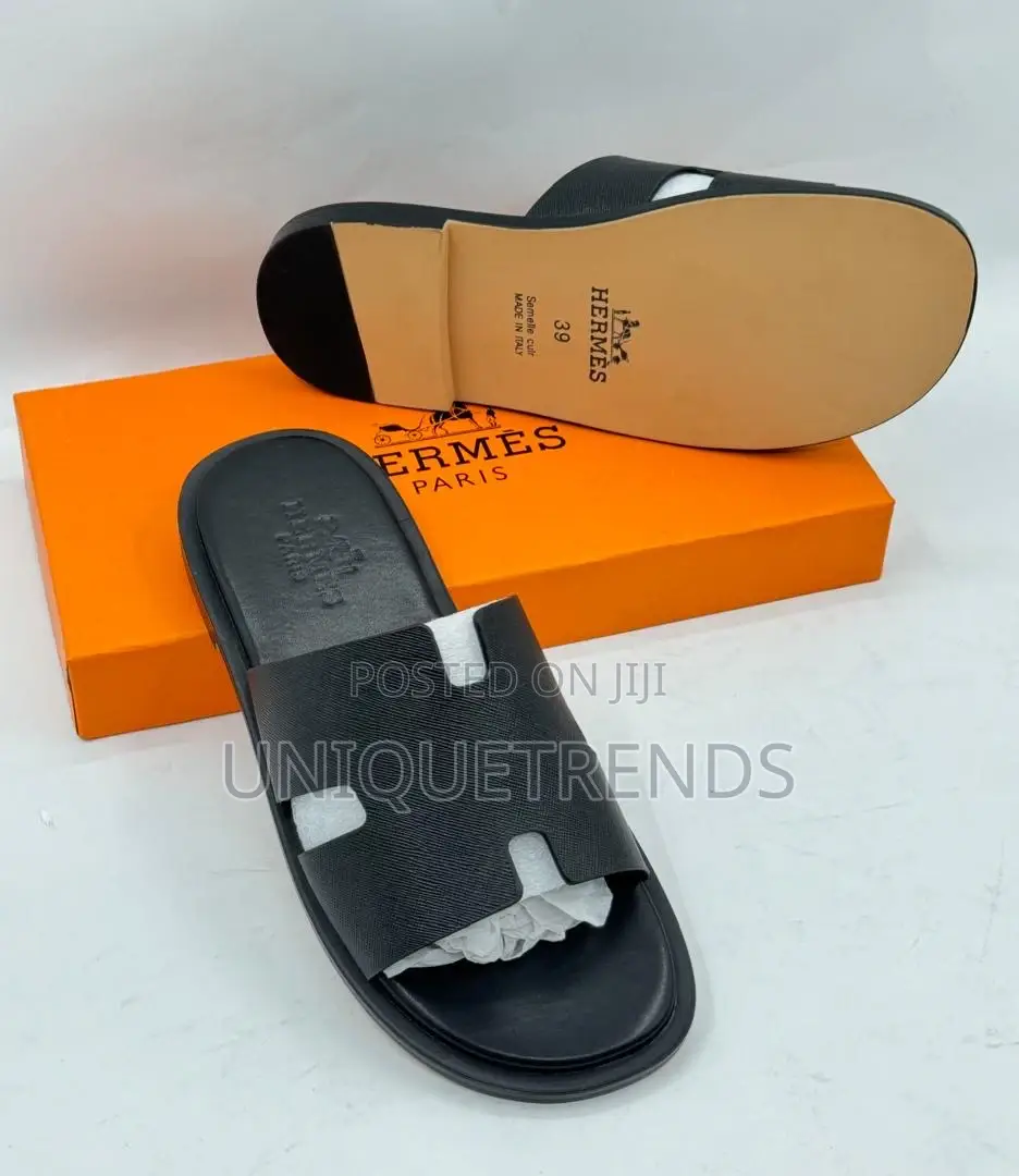 Hermes Original Leather Slippers
