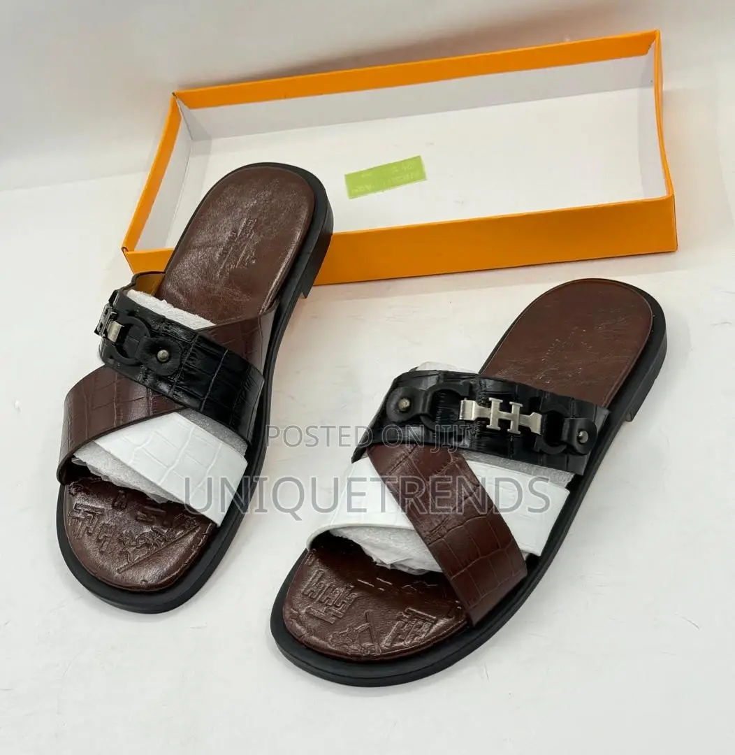 Hermes Original Leather Slippers