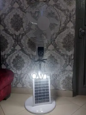 Rechargeable Fan With Solar Panel Bluetooth Speaker, Radio