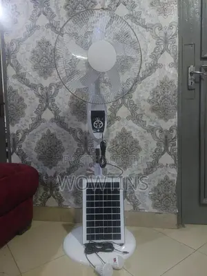 Rechargeable Fan With Solar Panel Bluetooth Speaker, Radio