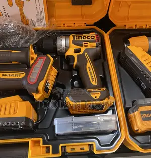 Ingco 20v Cordless Angle Grinder and Drill Combo Set