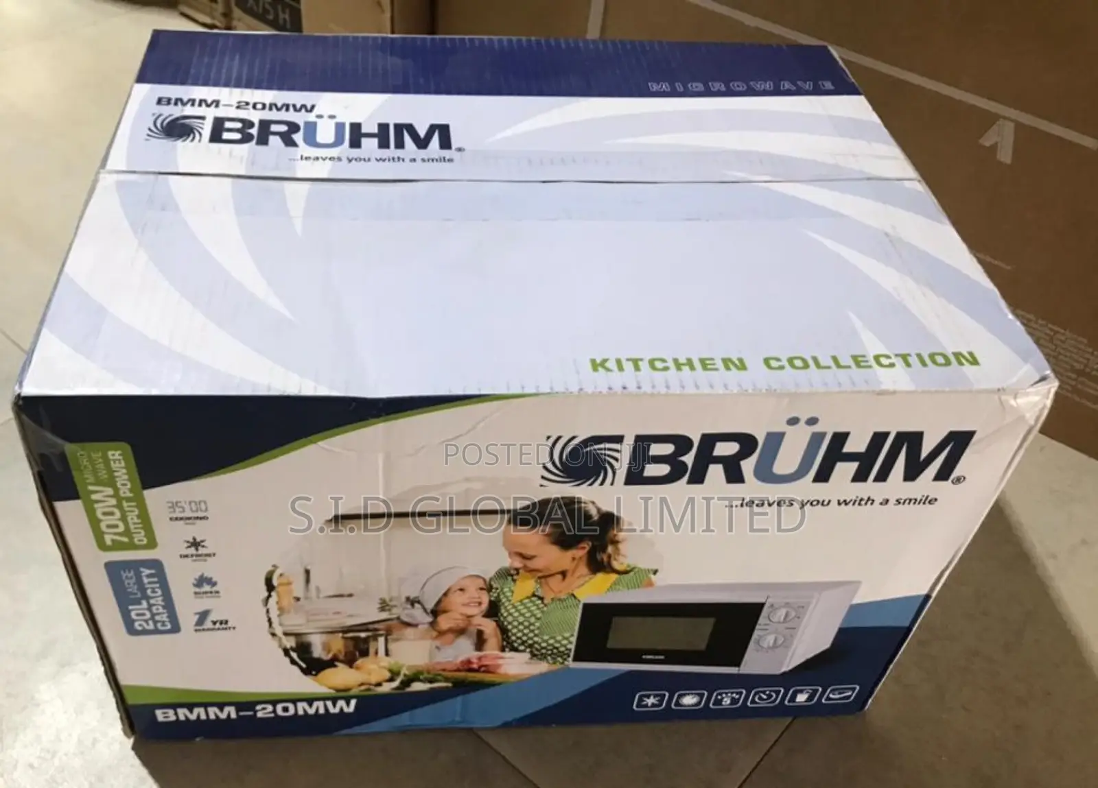 Open Ultimate Bruhm 20L 700W Solo Microwave Oven