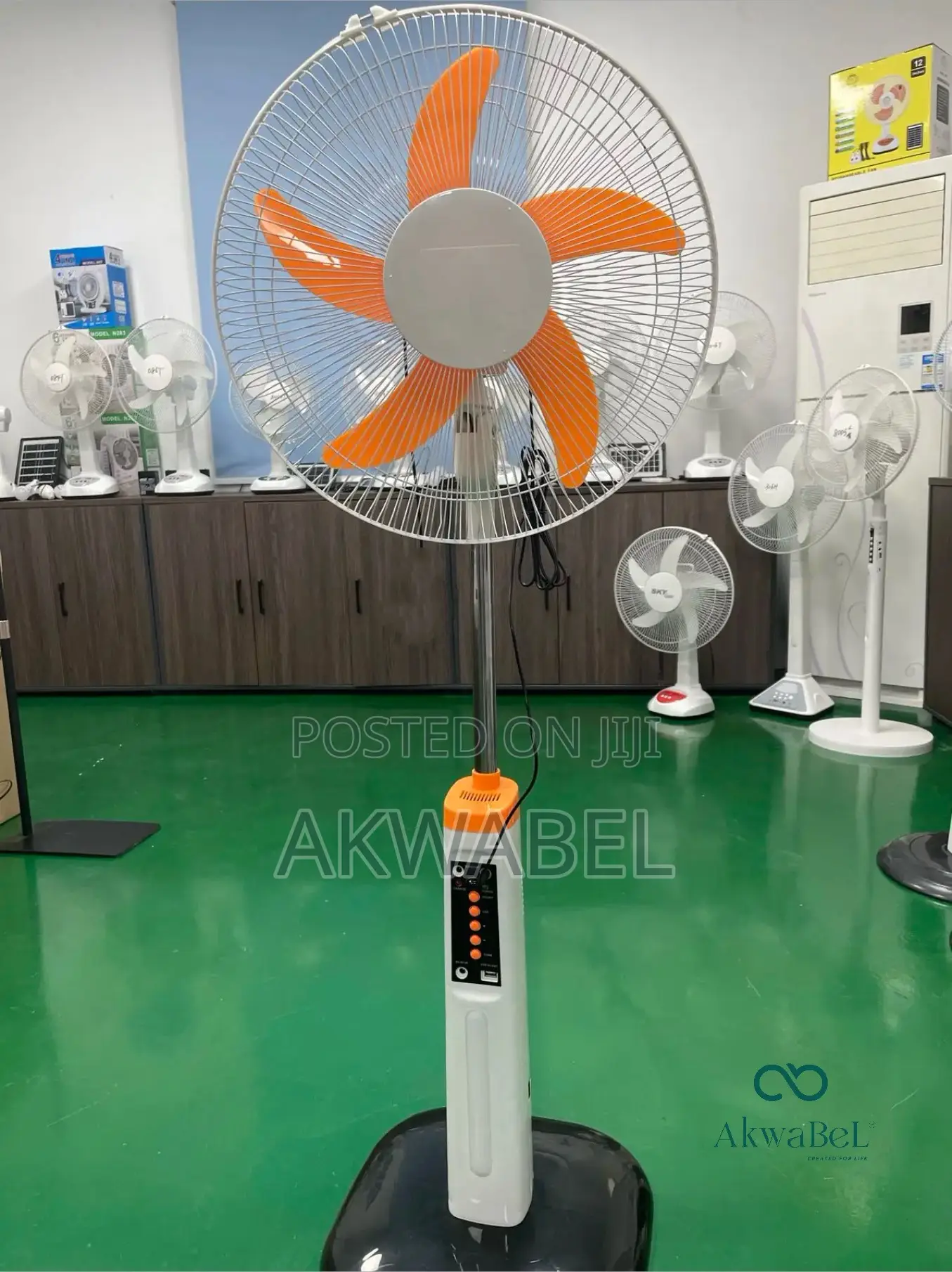 Rechargeable Solar Fan • Remote Controlled •16inch • Ac/Dc