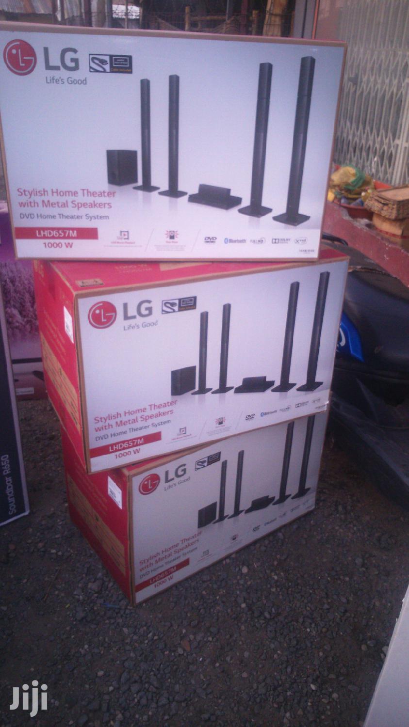 A Metallic 1000w LG 5.1-Chometheater Speaker Free HDMI Cable