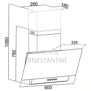 60cm White Angled Extractor From SIA, UK