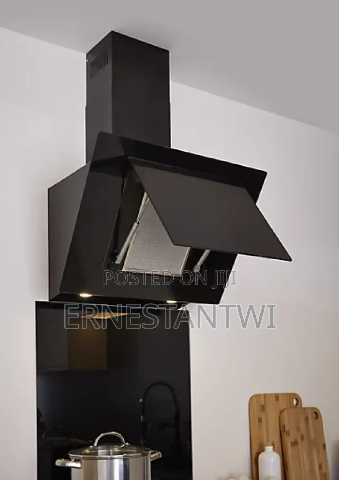 60cm Black Glass Heat Extractor From Cooke Lewis, UK