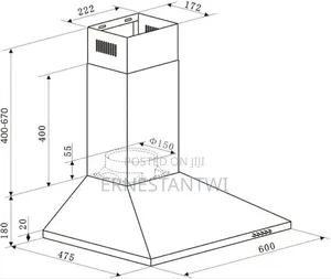 Cookology CH600BK 60cm Chimney Cooker Hood in Black